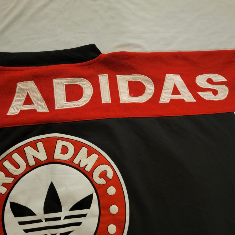 Adidas Men's RUN DMC Sweater - Red, Black, and White - Picture 14 of 16